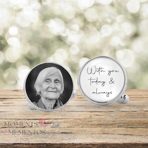 With You Today and Always Wedding Day Photo Cufflinks - Wedding Cufflinks - Custom Cufflinks - Any Photo Upload Cufflinks - Father of Bride