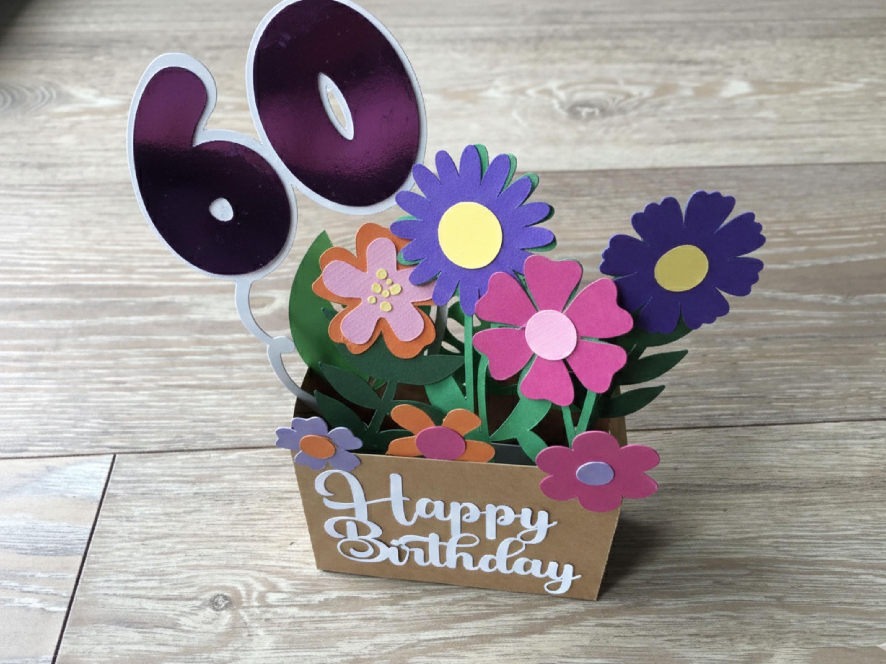 Birthday Pop up Box SVG Any Age | 3D Birthday Card Template | Cricut ...