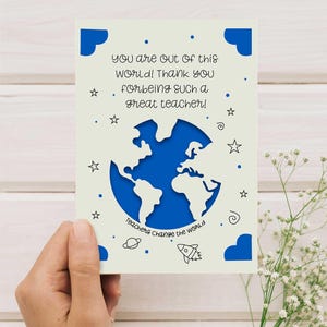 Enseignant insérer une carte SVG – DIY enseignant carte de remerciement, carte Cricut Joy, cadeau hors du commun SVG