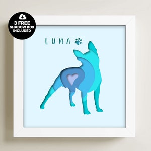 Custom Boston Terrier Shadow Box SVG: Pet Memorial, Cricut Template (Digital Download)