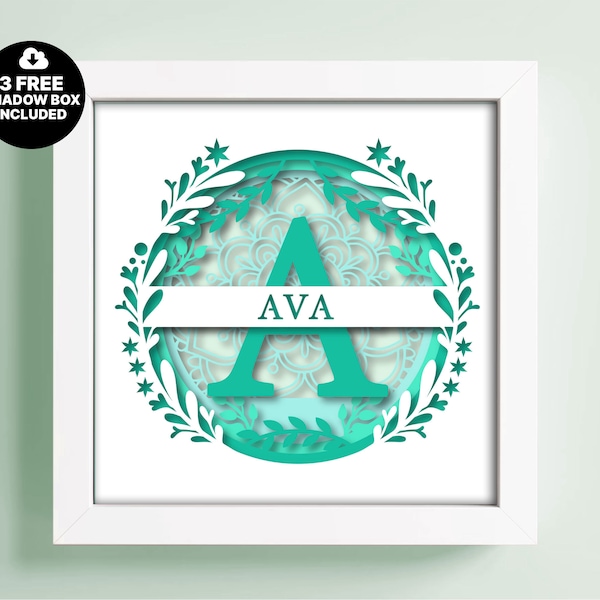 Split Monogram A-Z Shadow Box, 3D Family Custom Name, Alphabet Name SVG, Multilayer Dxf, Cricut Shadow Box, Papercut Template, Lightbox Svg Split Monogram A-Z Shadow Box, 3D Family Custom Name, Alphabet Name SVG, Multilayer Dxf, Cricut Shadow Box, Papercut Template, Lightbox Svg