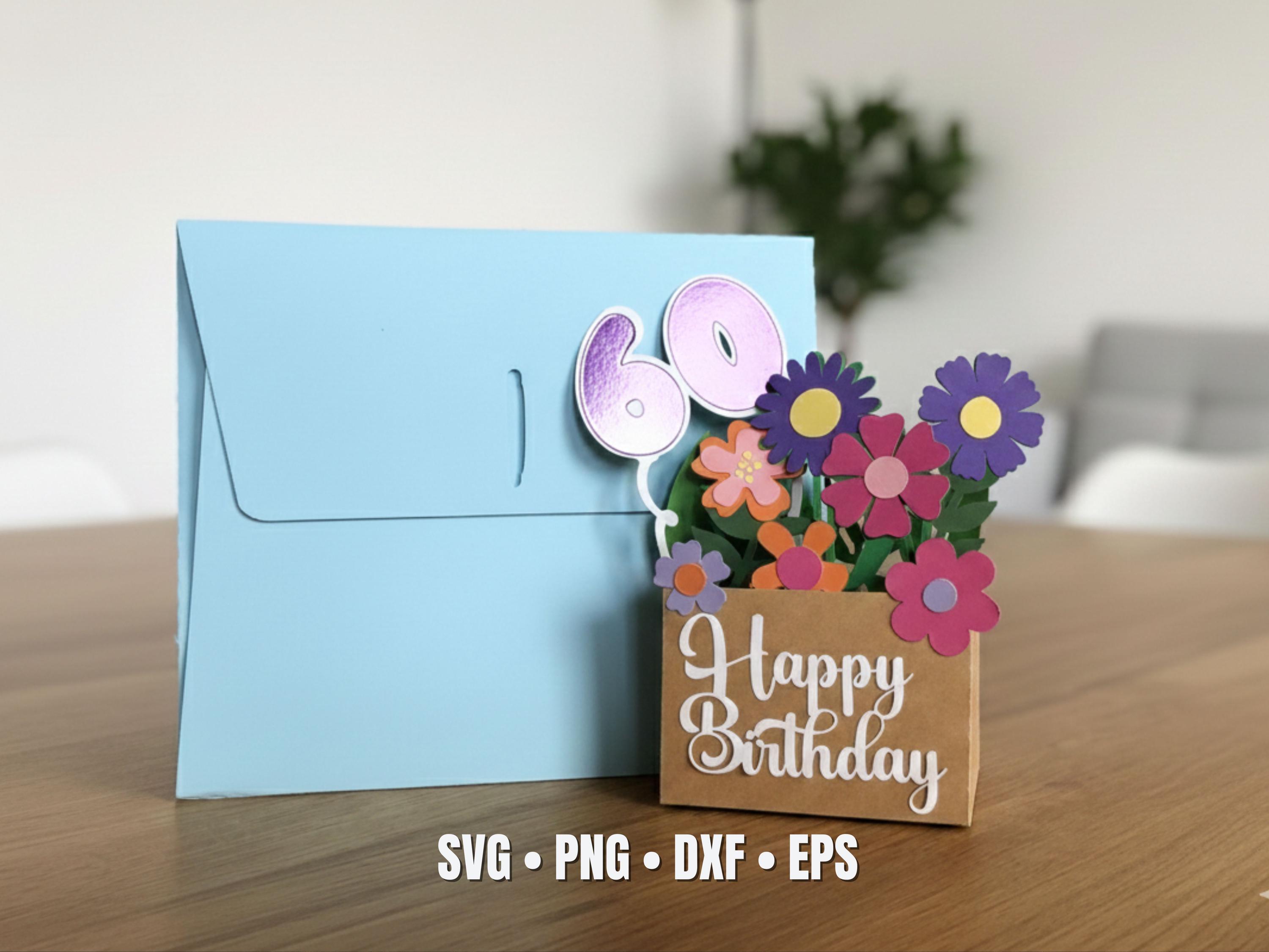 Birthday Pop up Box SVG Any Age | 3D Birthday Card Template | Cricut ...