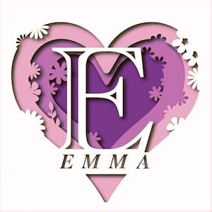 Nursery Monogram SVG – Personalized Letter Cricut Paper Cut File for Wedding & Home Decor