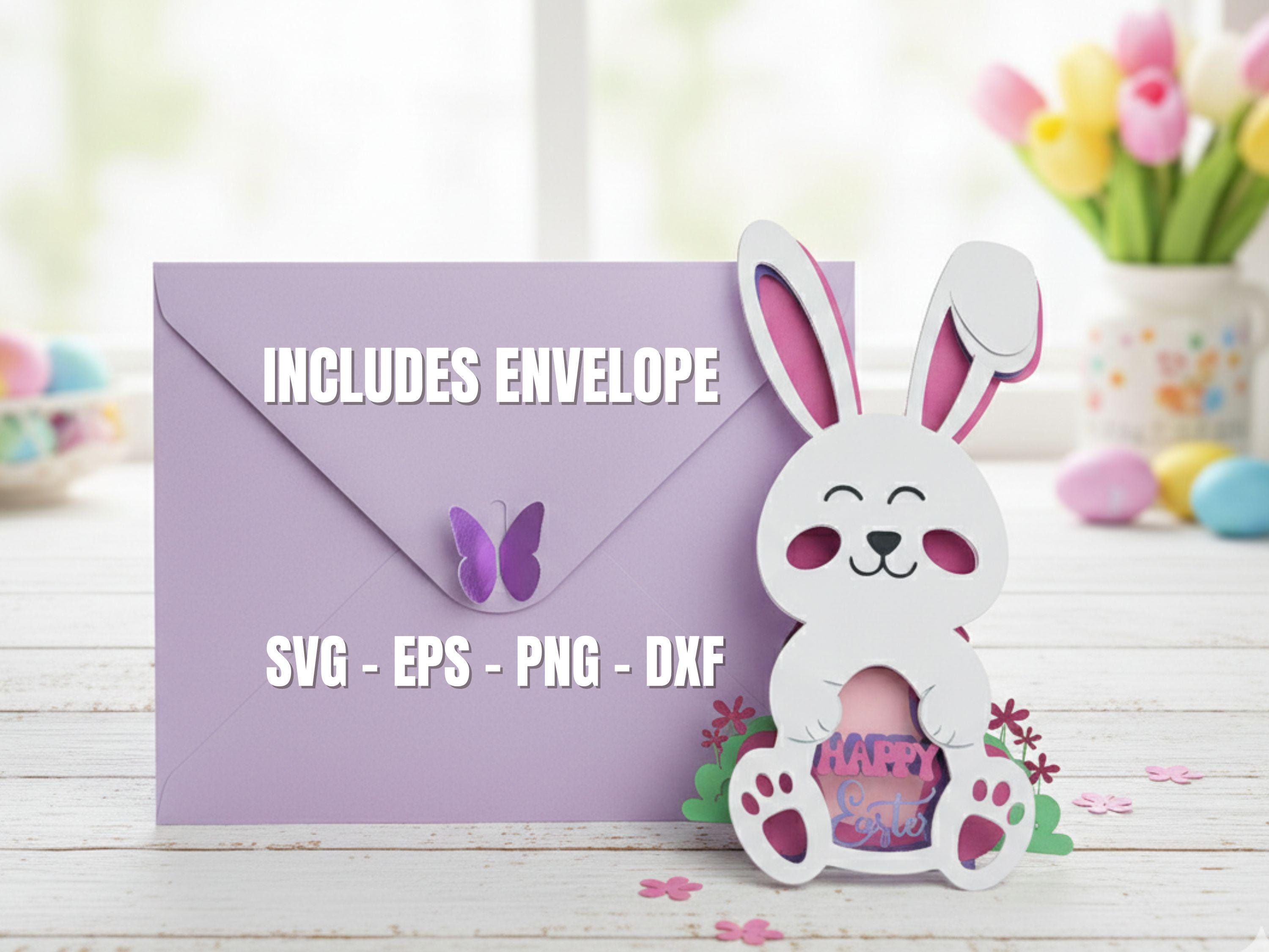Easter Bunny Pop up Card SVG | Happy Easter 3D Card Cricut Template ...