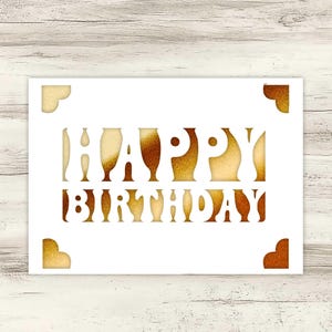 3D Happy Birtday Insert Card svg, 3D Silhouette Template, Multilayer Friends Gift Dxf, Cricut Card SVG, Gift For Papercut, Lightbox Svg