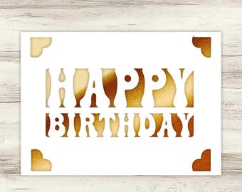 3D Happy Birthday Insert Card SVG: Cricut Template (Digital Download)