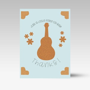 de remerciements de professeur de guitare | Insérer une carte pour professeur de musique | Cadeau de fin d'année