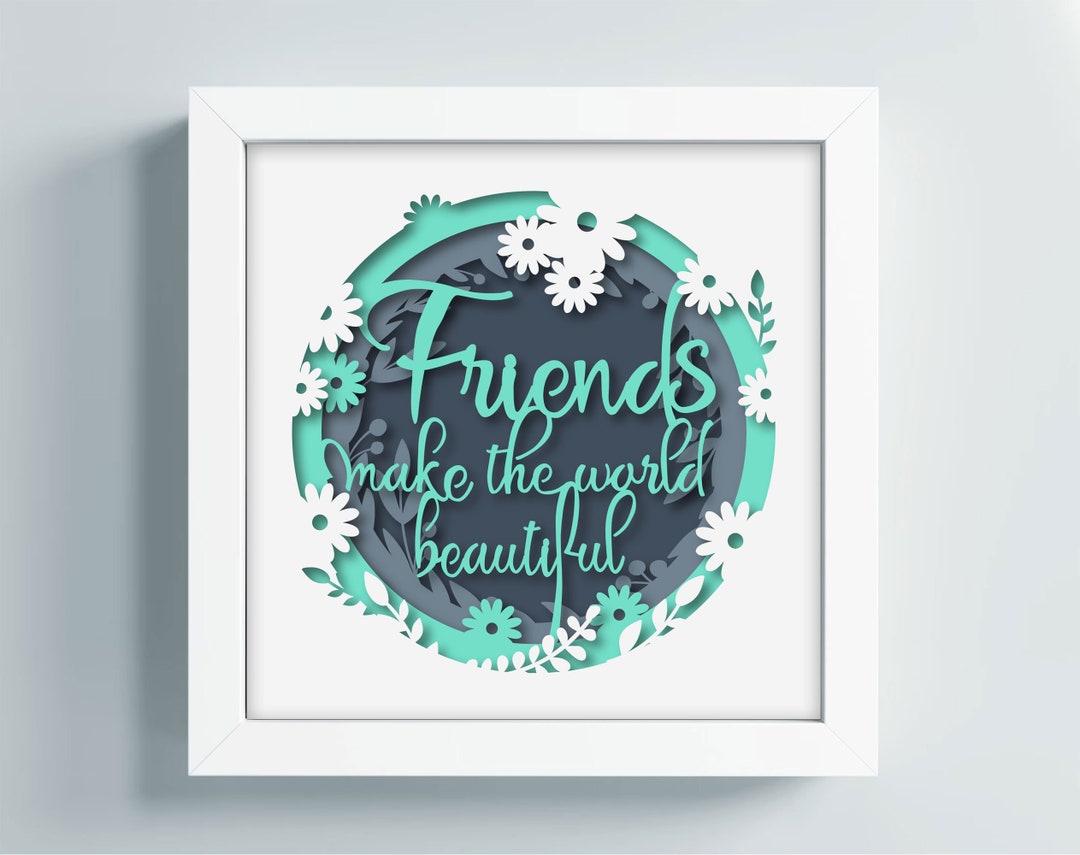 3D FRIENDS Shadow Box Svg 3D Sillhouette Template Multilayer - Etsy UK