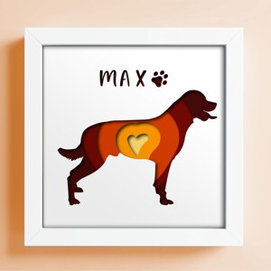 Custom Labrador Shadow Box: Pet Memorial Light Box Template (Digital Download)