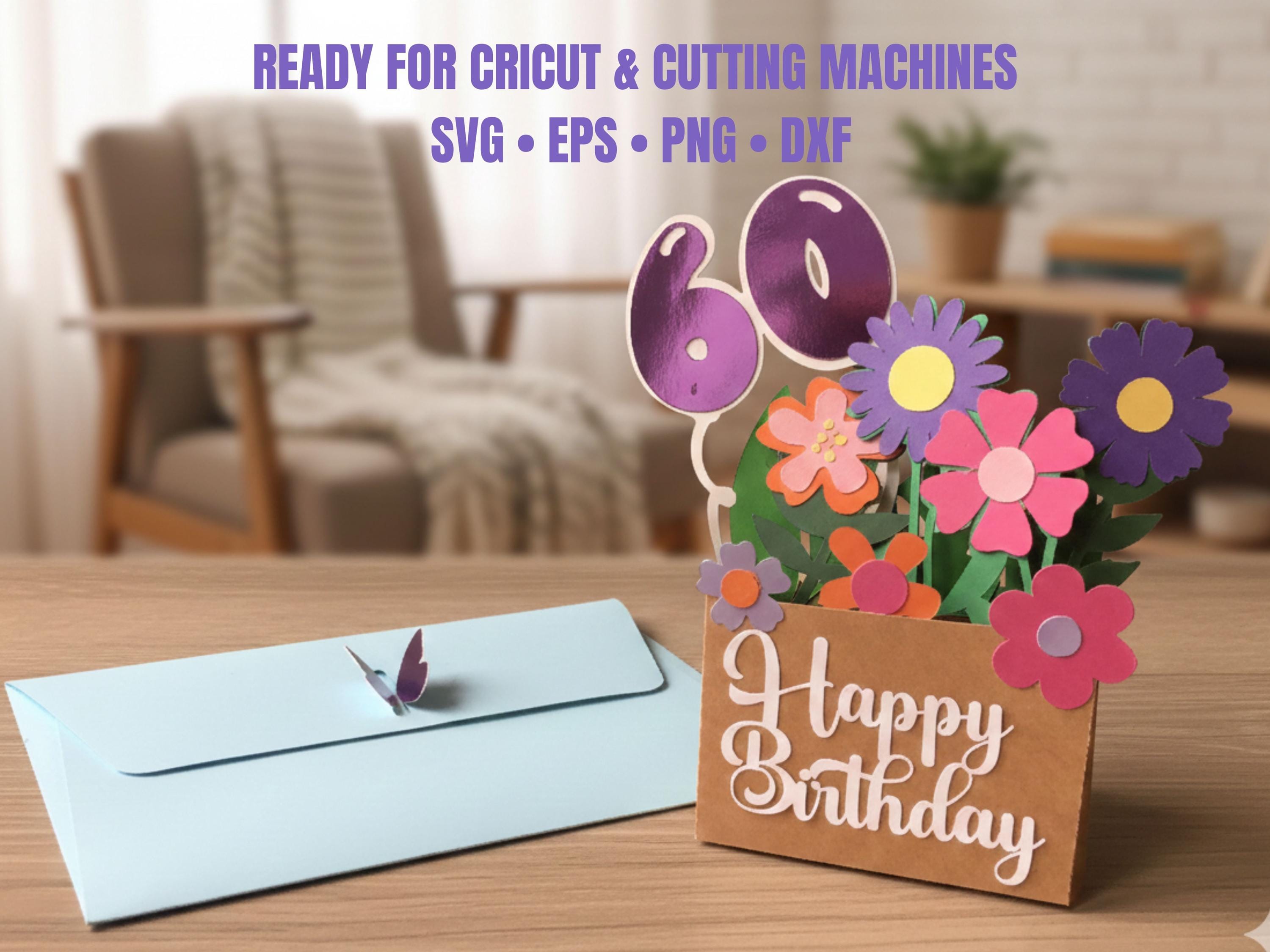 Birthday Pop up Box SVG Any Age | 3D Birthday Card Template | Cricut ...