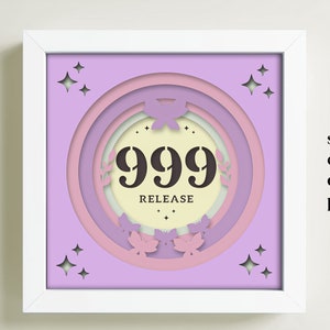 Angel Number 999 Shadow Box, 3D ShadowBox Svg Angel Number Release, Multilayer Dxf, Cricut Shadow Box Papercut Template, 999 Lightbox Svg