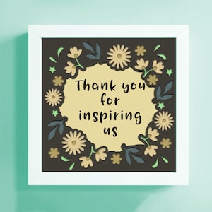 3D Teacher Shadow Box SVG: Back to School Papercut Gift (Digital Download)