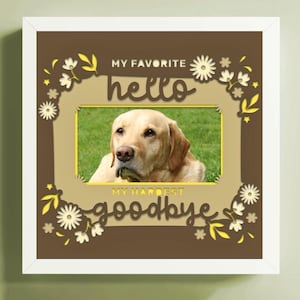 File SVG per scatola commemorativa per animali domestici per progetti Cricut, regalo personalizzato fatto a mano per la perdita di un animale domestico, file di carta tagliata a strati SVG 3D fai da te per amanti dei cani