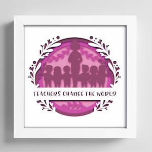 Boîte fantôme pour enseignant | Cadeau de remerciement fait main pour enseignant | Cadeau de remerciement. Enseignant Changer le monde