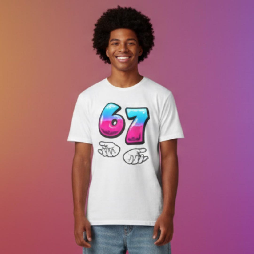 67 Meme Kids Heavy Cotton Tee - Six Seven 6-7 Viral Unisex T-shirt - Etsy