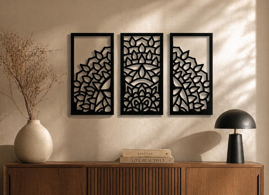 Sacred Geometry Metal Wall Art Set - Intricate Design, Home Decor - Etsy
