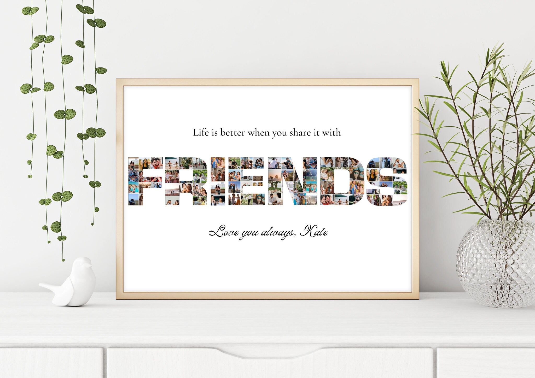 Bestfriends Digital Printable Photo Collage Birthday Poster - Etsy