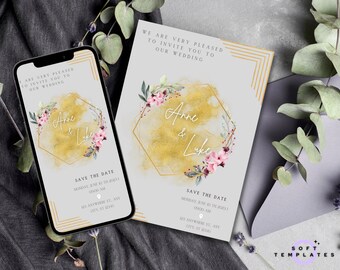 Invitation Printable Invitation Wedding Invitation Template Invitations wedding Invitation printing Invitations template download