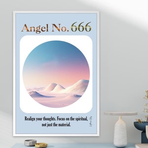 Impression d&#39;aura du numéro 666 : Art du dégradé spirituel (téléchargement numérique)