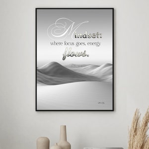 Mindset Quote Art Print: Inspirational Office Decor (Digital Download)