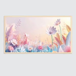 3D Spring Wildflower TV Art: Textured Floral Screensaver (Digital Download)