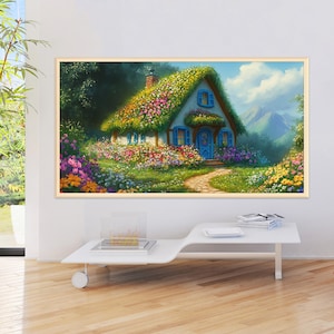 Botanical Frame TV Art Digital Download, Spring wildflowers Garden, Floral TV Screensaver Wall Art, Summer Farmhouse Samsung TV Frame Art