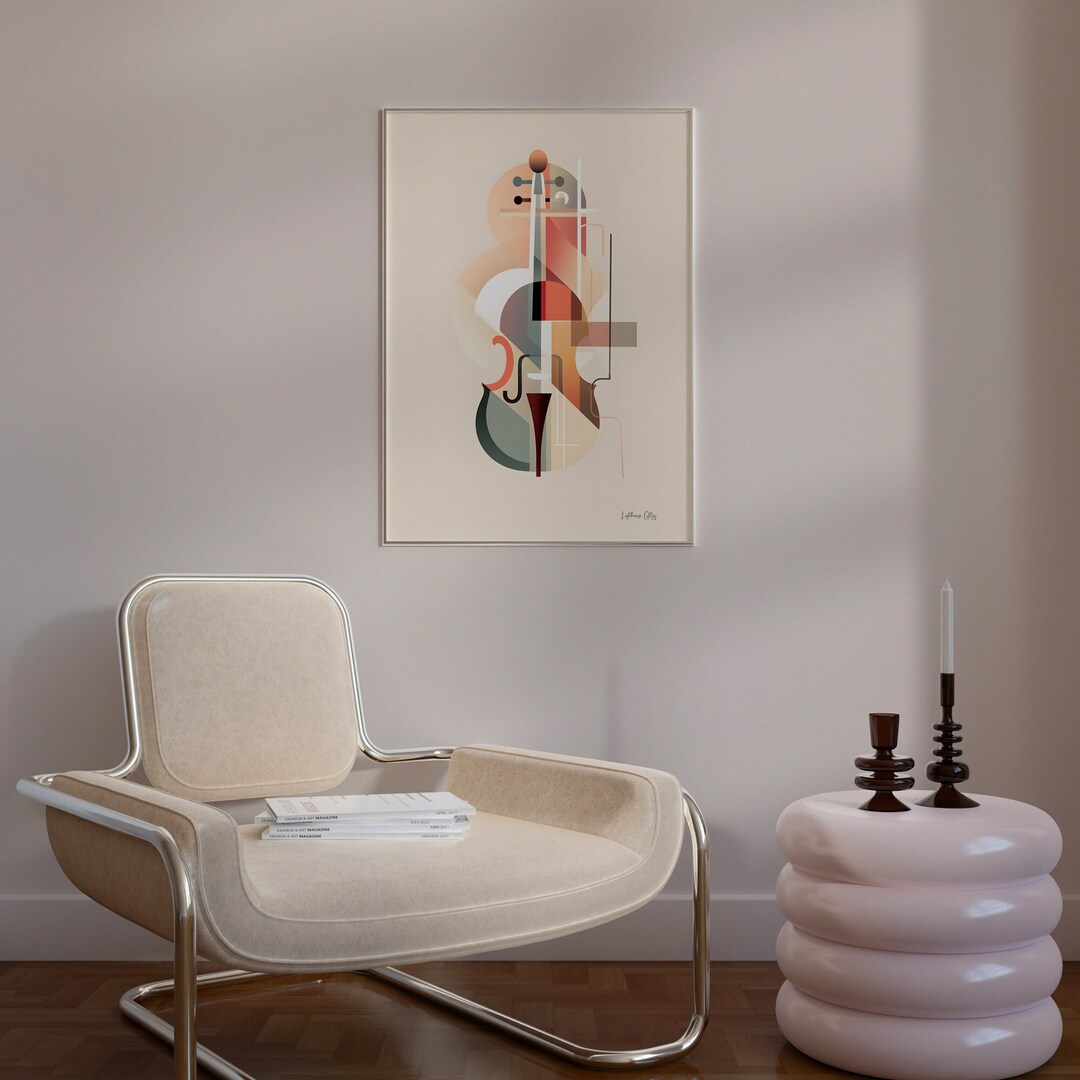 Abstract Guitar Art, Musical Instrument Poster, Music Pop Art, Musical