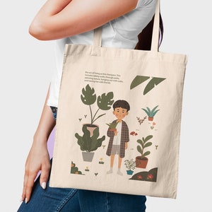 Namjooning Definition Kpop Merch Drawing Art Cartoon Cotton Tote Bag