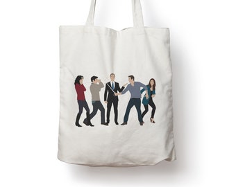 The Whole Crew! HIMYM TV Show Cotton Tote Bag