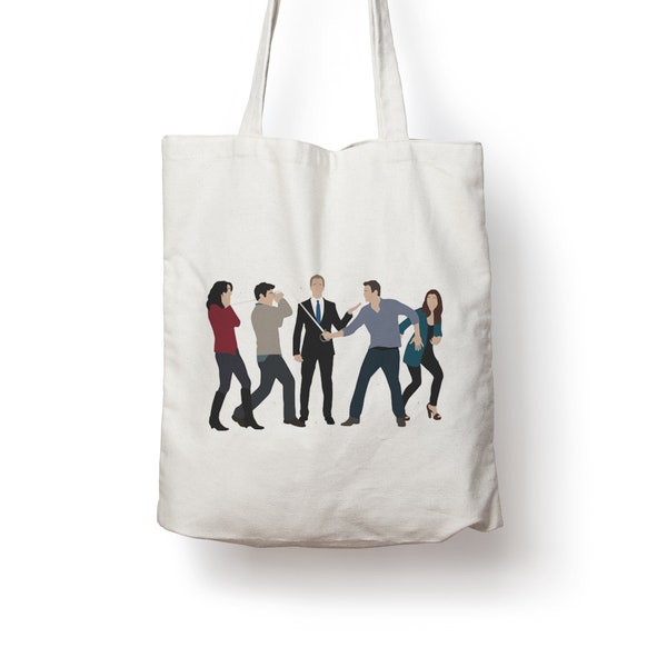 The Whole Crew! HIMYM TV Show Cotton Tote Bag