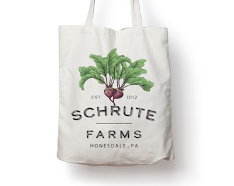 Schrute Farms The Office TV Show Cotton Tote Bag