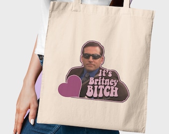 Mike Scott Its Britney! The Office TV Show Cotton Tote Bag