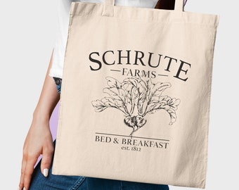 Schrute Farms B&B The Office TV Show Cotton Tote Bag