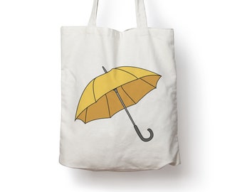 Yellow Umbrella HIMYM TV Show Cotton Tote Bag