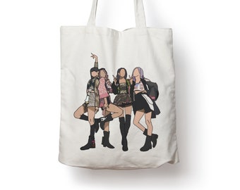 BlackPink Girls Kpop Music Band Merch Bolsa de algodón regalo
