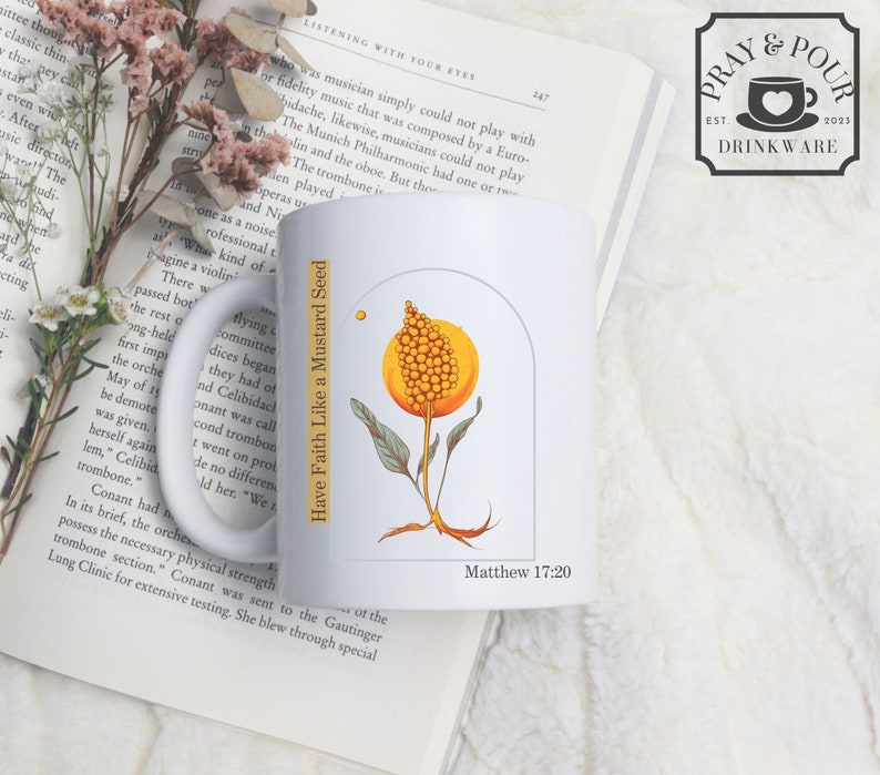 Faith of a Mustard Seed Mustard Seed Faith Coffee Travel Mug Bible
