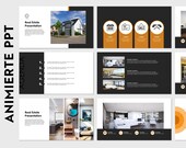 Animierte PowerPoint Vorlage - Immobilien Design
