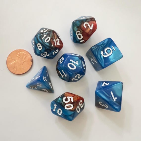 Set of 7 Small Dice