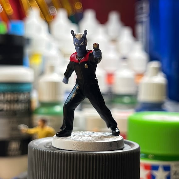 Painted 24th Century Star Trek Male Andorian Miniature