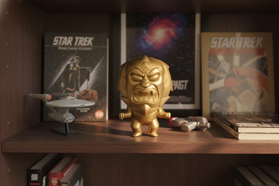 Gold Klingon Idol - Star Trek Lower Decks, 3D Resin Printed