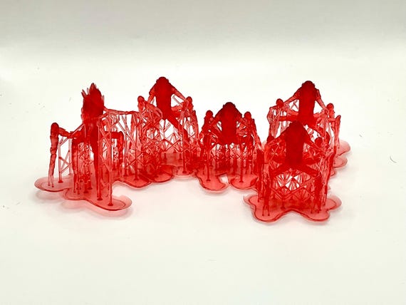Translucent Red Unpainted Tholian Aliens STA