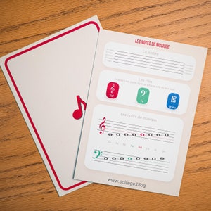 Solfège - lot de 5 Fiches de révision