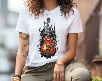 Legendary Guitar Premium Short & Long-Sleeves t shirt, Psychedelic Guitar Player, Guitar Shirt, Guitar Masterpiece, Fender Guitar Tee