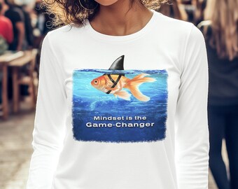 Mindset is the Game-Changer Cotton Unisex Short & Long-sleeved t shirts, Smart Quote t shirt, Clever Saying