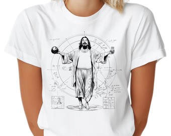 The Dude Big Lebowski Art Premium Unisex t shirt, Vitruvian Man, Cartoon Tee, Hollywood, Actors t-shirts, Hollywood Legend T-shirt