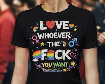 Love Whoever You Want shirt, Unisex Oversize Comfort Colors Heavyweight Cotton Shirt, All Sizes