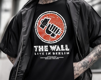 Live in Berlin Art Unisex t shirt, The Wall Vintage 90' Music Urban Style Tee