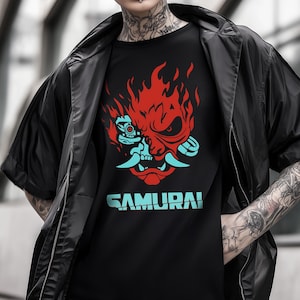 Cyberpunk Silverhand t shirt, Punk Rock Cosplay Fashion Cotton Unisex Tee