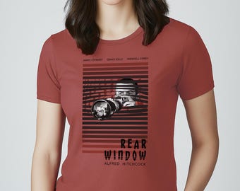 Rear Window Art Unisex Heavyweight t shirt, Legendary Hitchcock Masterpiece Film shirt, Vintage Design Tee, Comfort Color