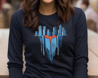 Gotham City Rise Cotton t shirt, Dark Knight Mood, Hollywood legend, Christmas fans gift, Comic Bat Fan shirt